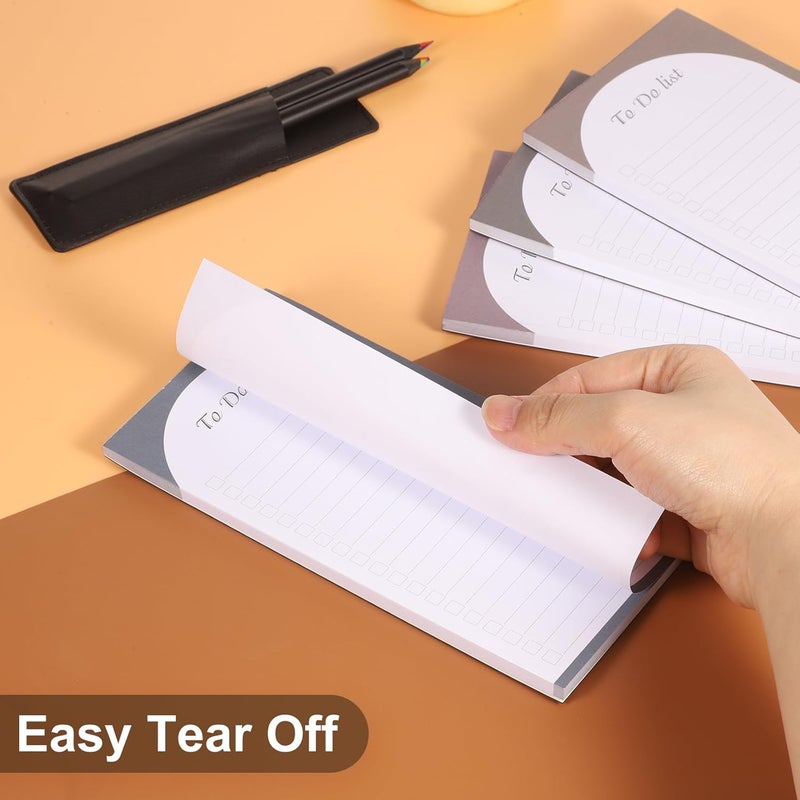 Thboxes 4 Pack Magnetic To Do List Refrigerator with Pen Holder, Totally 200 Sheets Magnetic Note Pad for Fridge Grocery List Magnet Pad for Fridge(Morandi Design) - Image 4